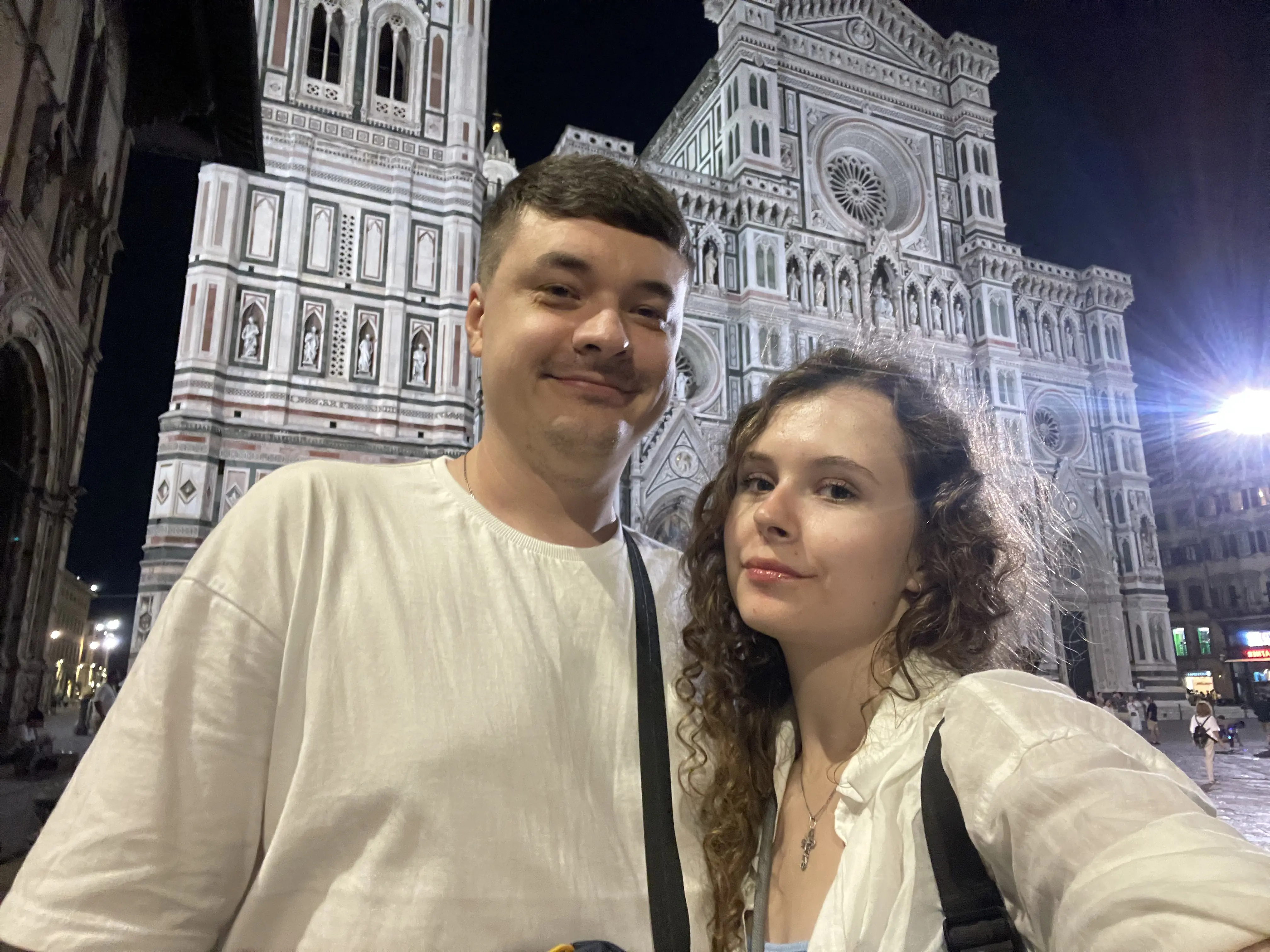 Счастливые и уставшие просто мы с флорентийским Дуомо